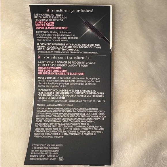 Bundle any 3 for $15 IT Cosmetics Superhero Mascara - Super Black - Picture 2 of 3